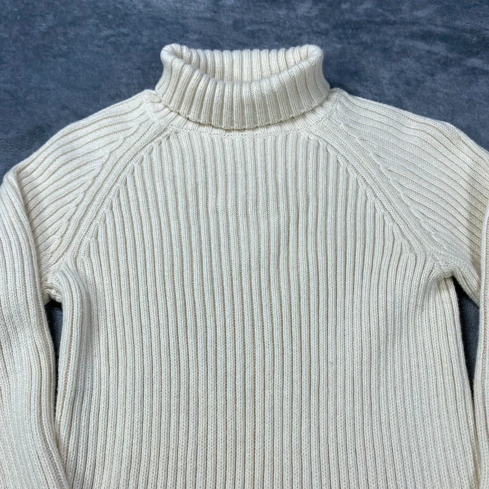 Ines De La Fressange x Uniqlo Turtleneck Sweater Women Size Small Cotton Wool
